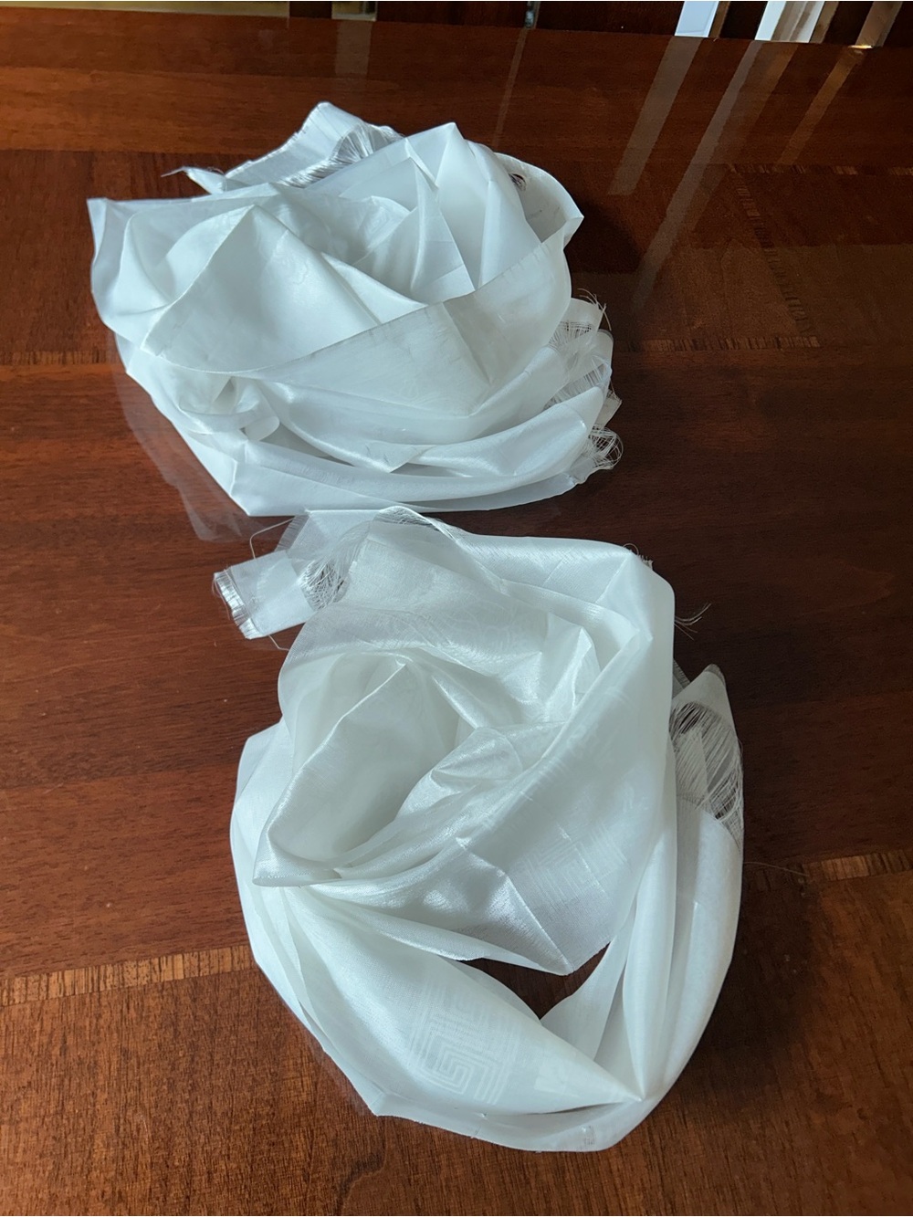 White Scarf Wrap (2 Pack) probably silk 12” x 53”